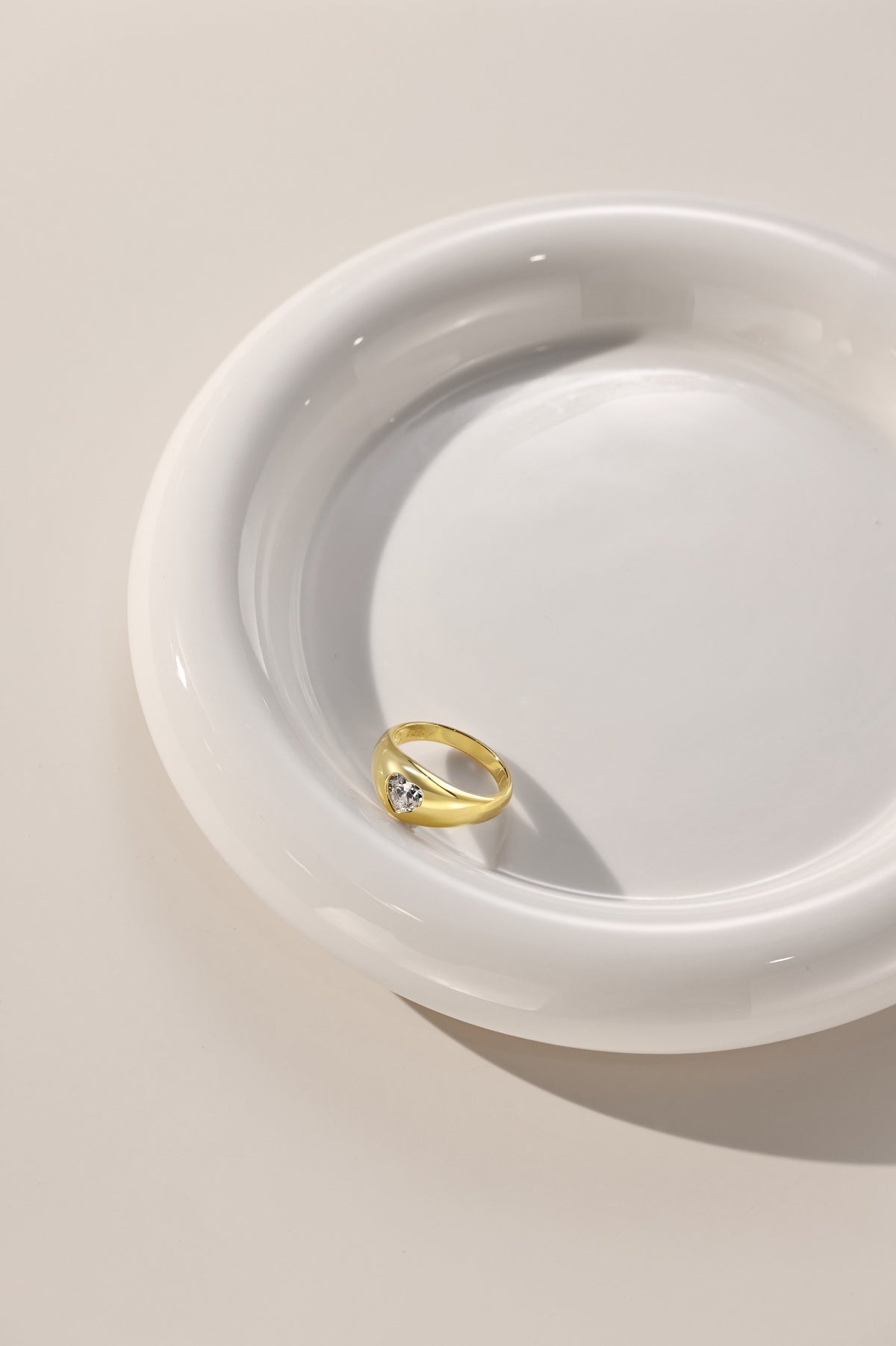 Heart Ring Silver 925 Gold Platted - 3015