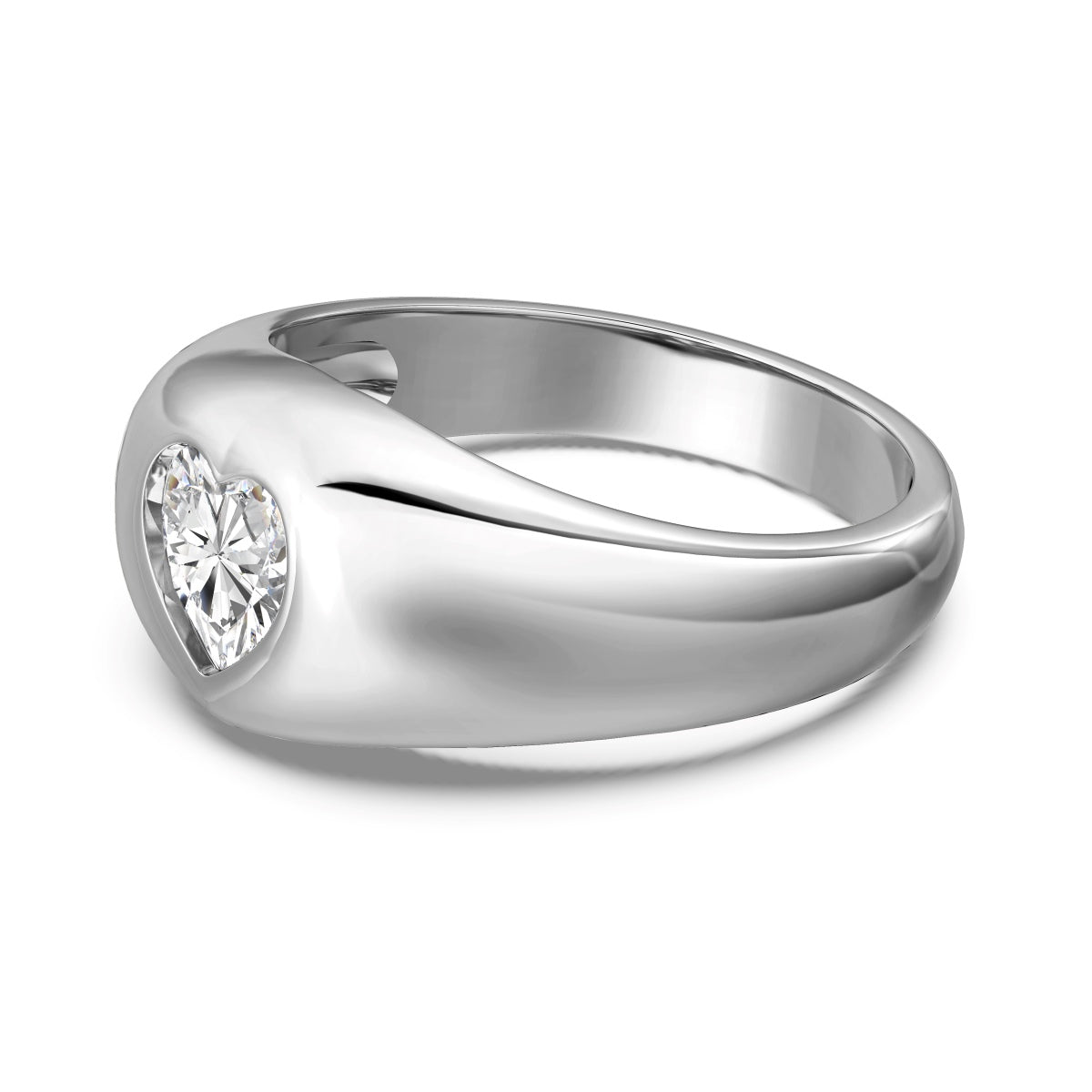 Heart Ring Silver 925 Gold Platted - 3015