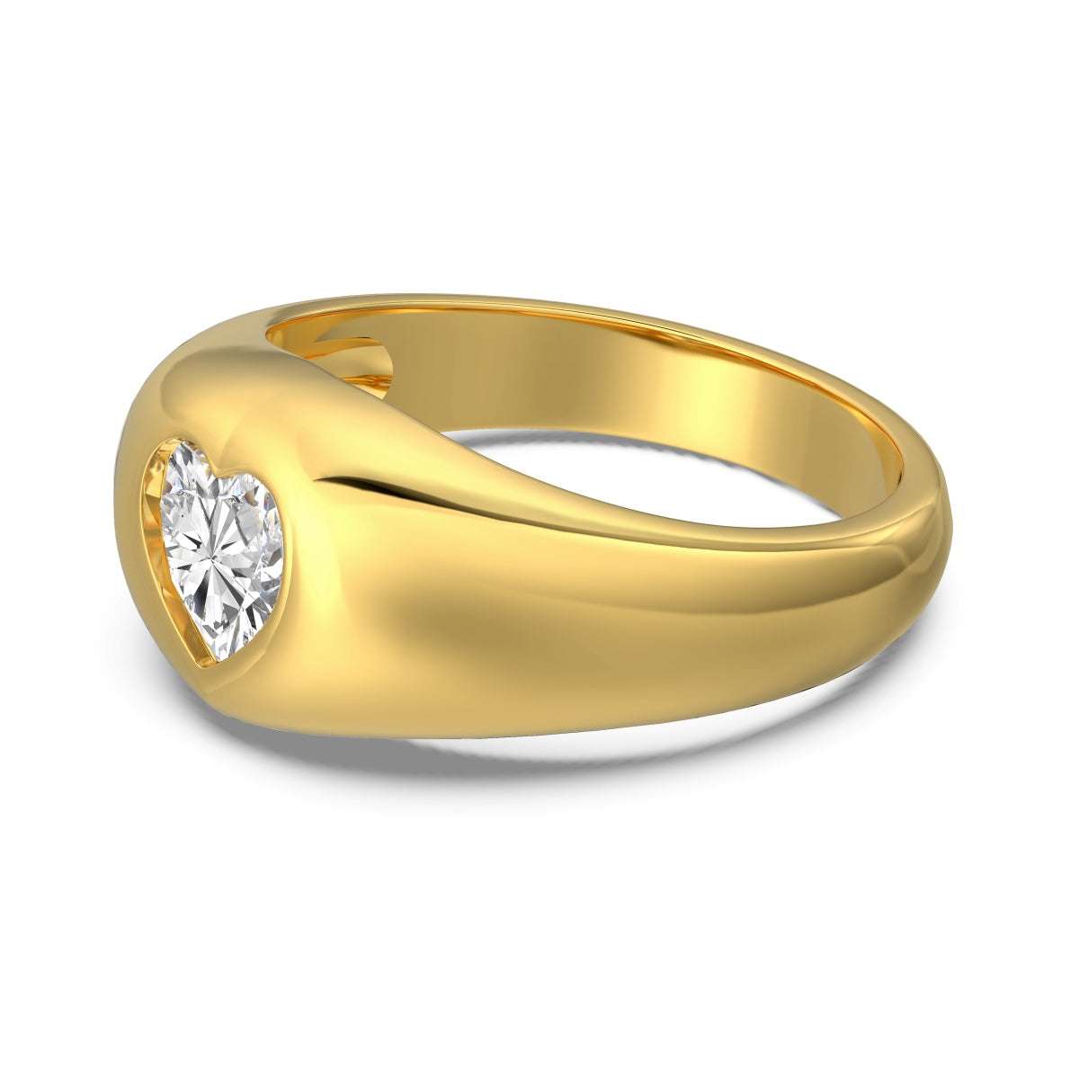 Heart Ring Silver 925 Gold Platted - 3015