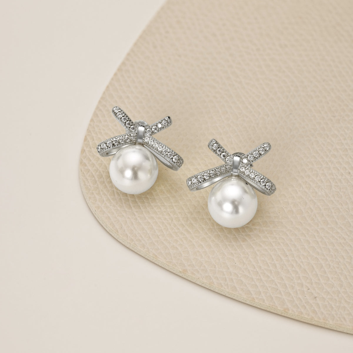 Pearl Bow Earrings 3005