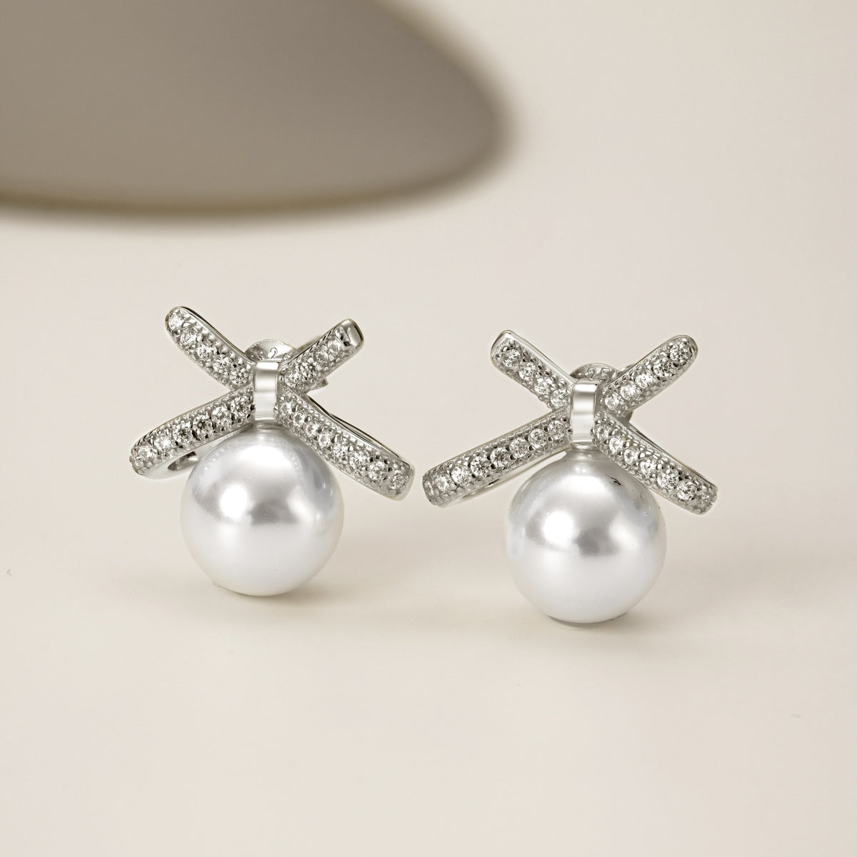 Pearl Bow Earrings 3005