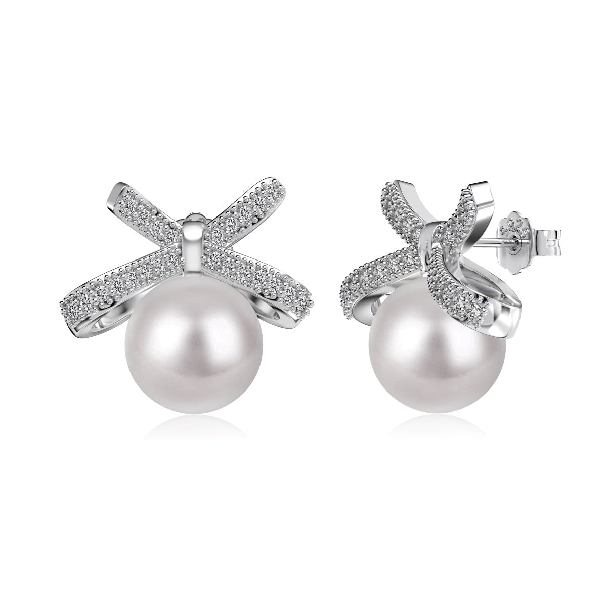 Pearl Bow Earrings 3005