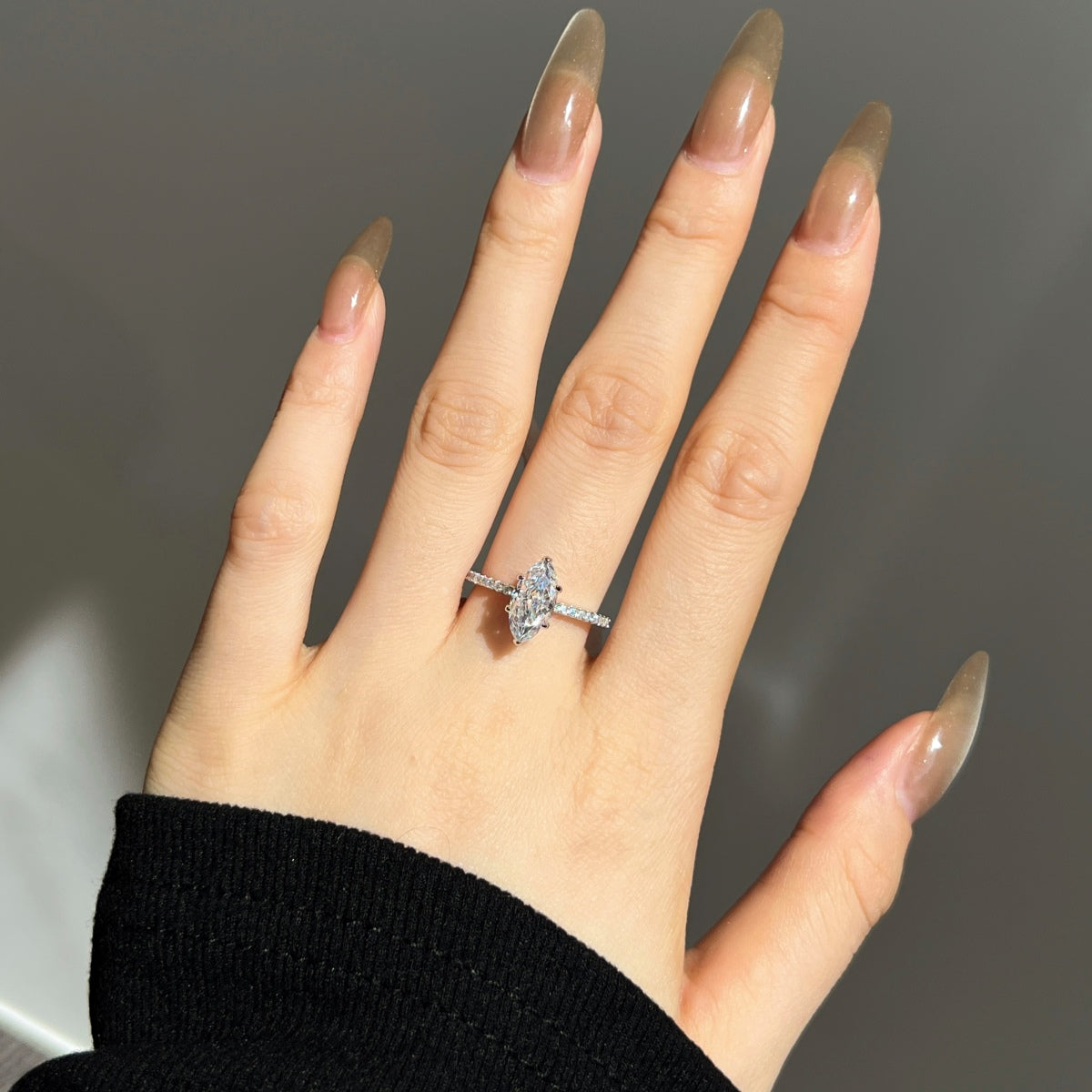 Selena Gomez Engagement Ring Marquise BZ120574