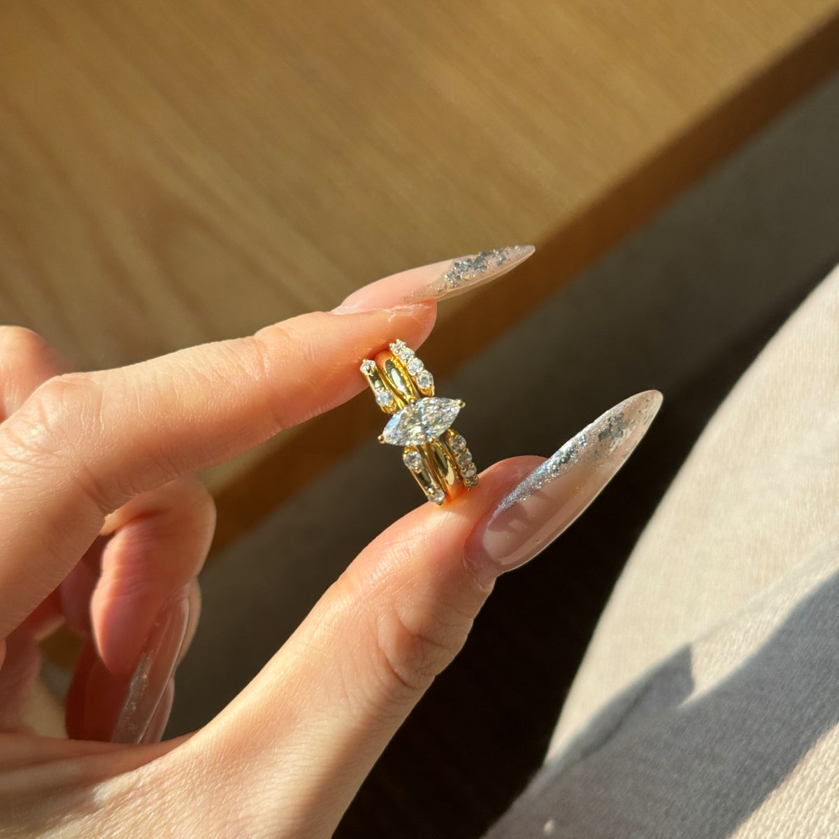 Selena Gomez Engagement Ring Marquise BZ121359