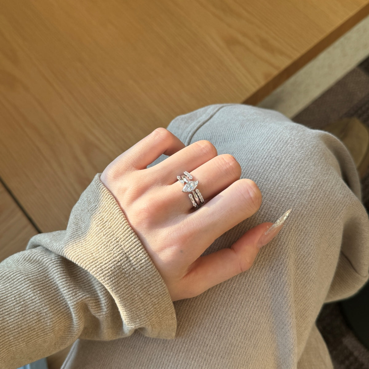 Selena Gomez Engagement Ring Marquise BZ121359