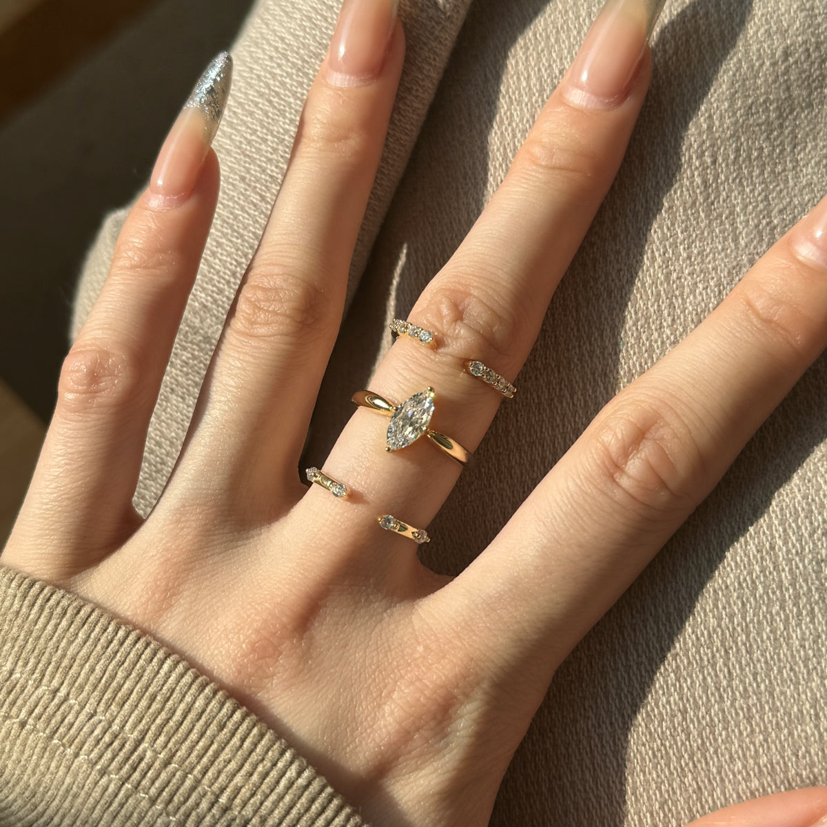Selena Gomez Engagement Ring Marquise BZ121359