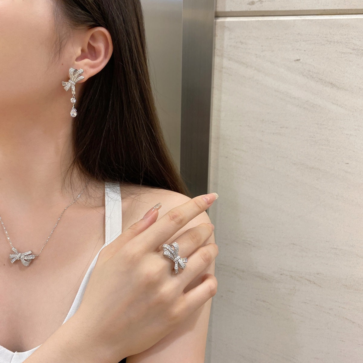 Bow Silver Ring 3011