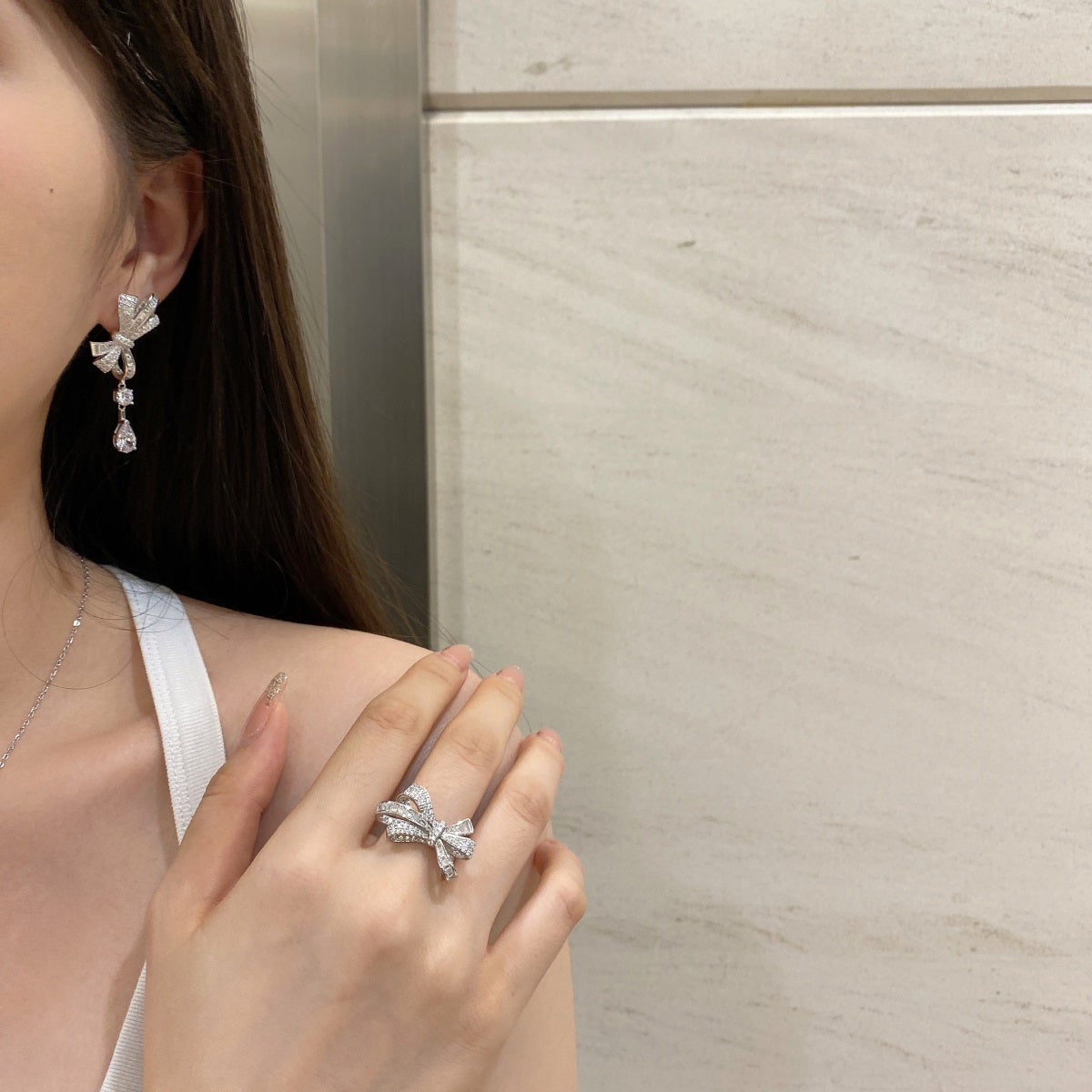 Bow Silver Ring 3011