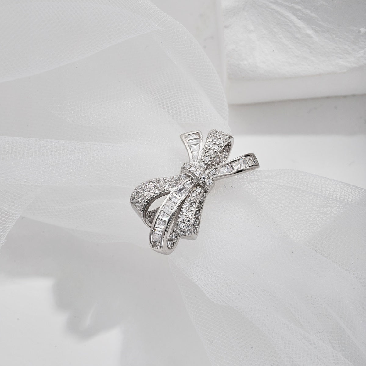 Bow Silver Ring 3011