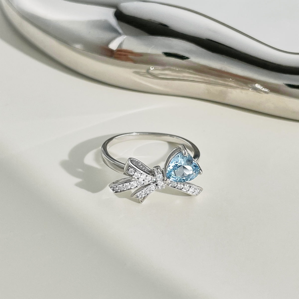 Bow Ring Silver 925 3016