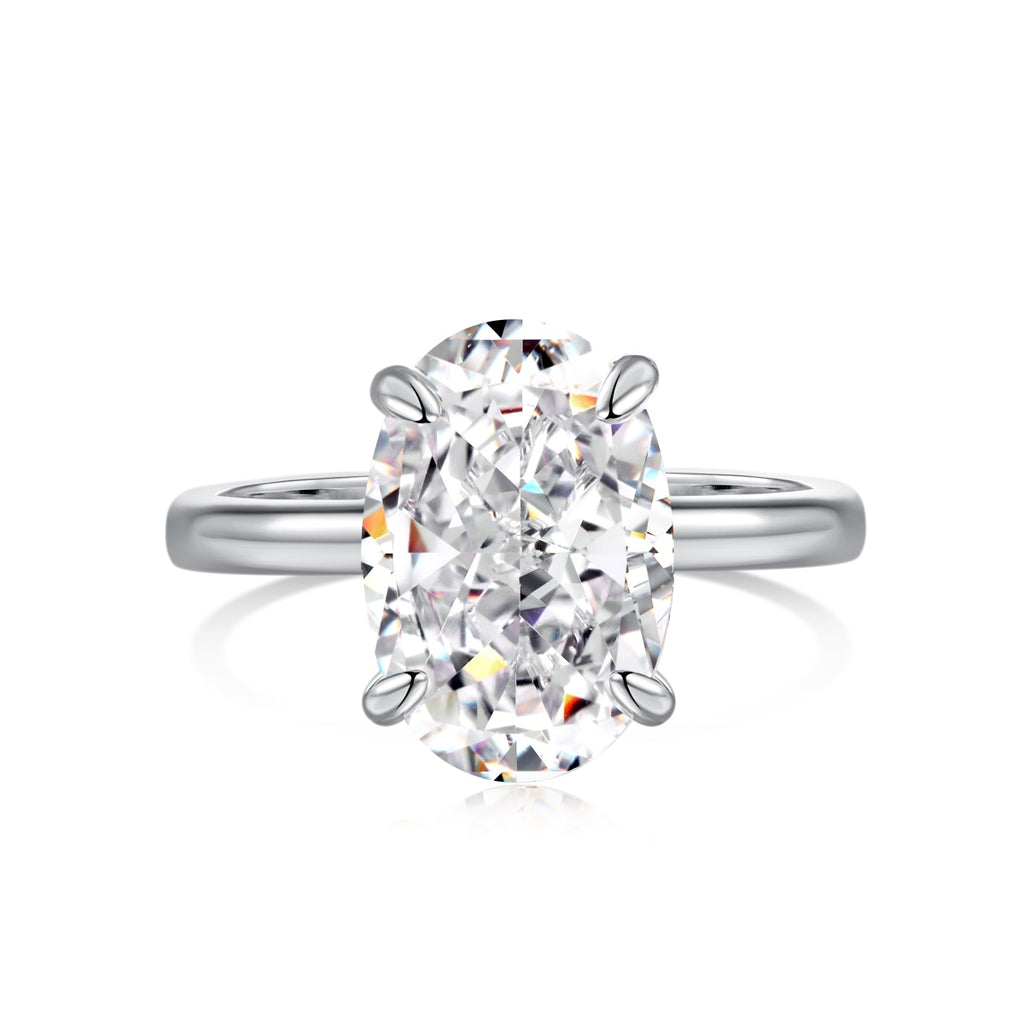 Classic Oval Stone Ring - 925 Silver Base