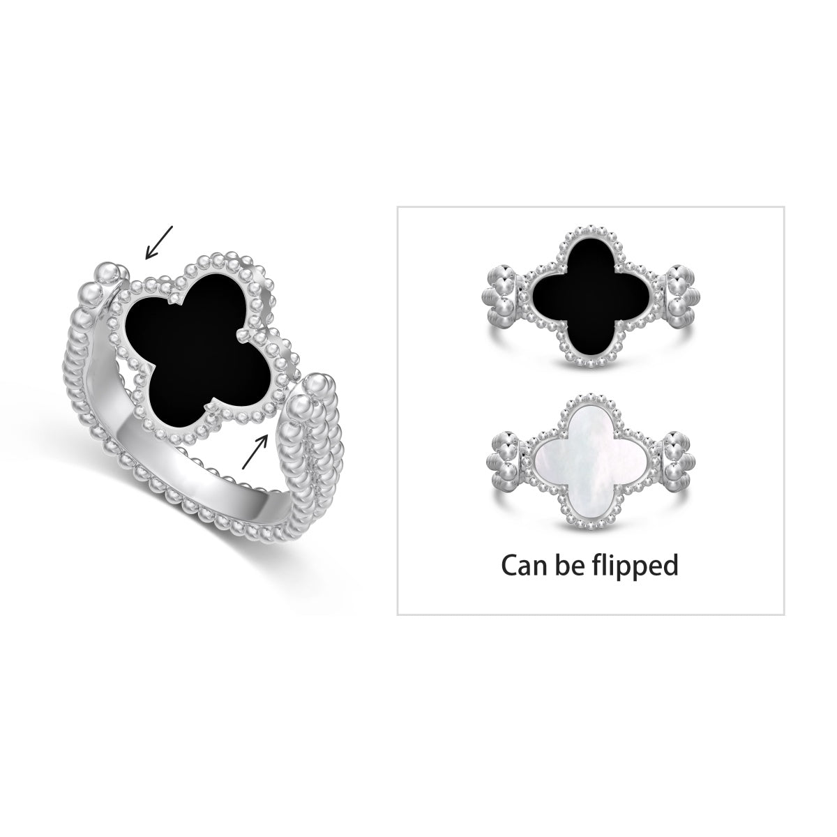 2 sided ring Silver 925