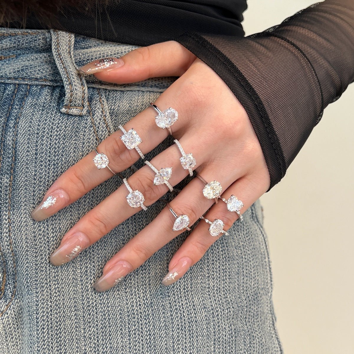 Selena Gomez Engagement Ring Marquise BZ120574