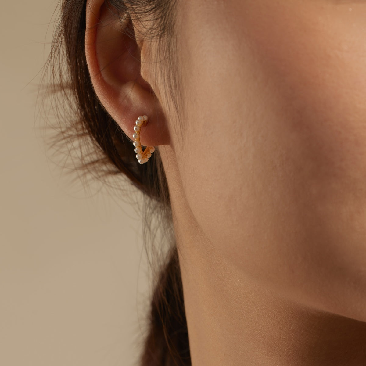 Pearl Heart Earring 18K Gold-Plated 3001