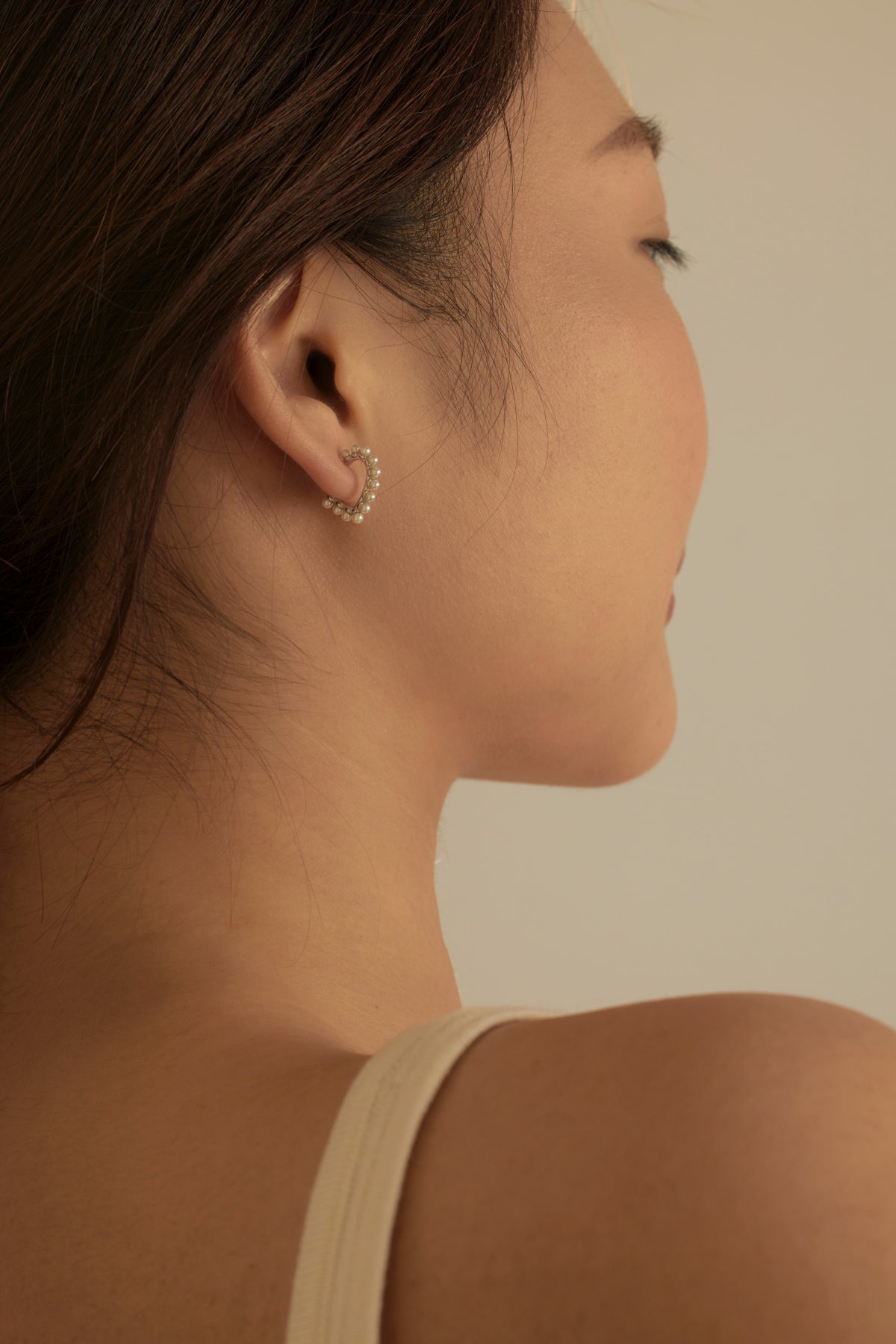 Pearl Heart  Silver Earrings 3002