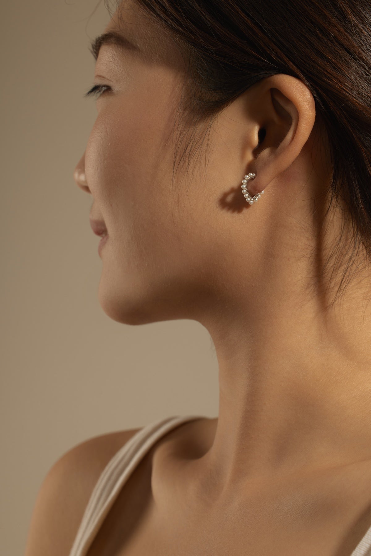 Pearl Heart  Silver Earrings 3002