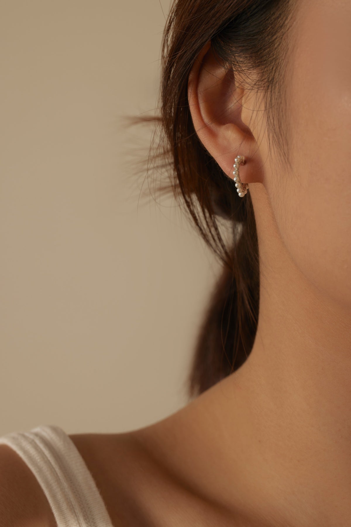 Pearl Heart  Silver Earrings 3002