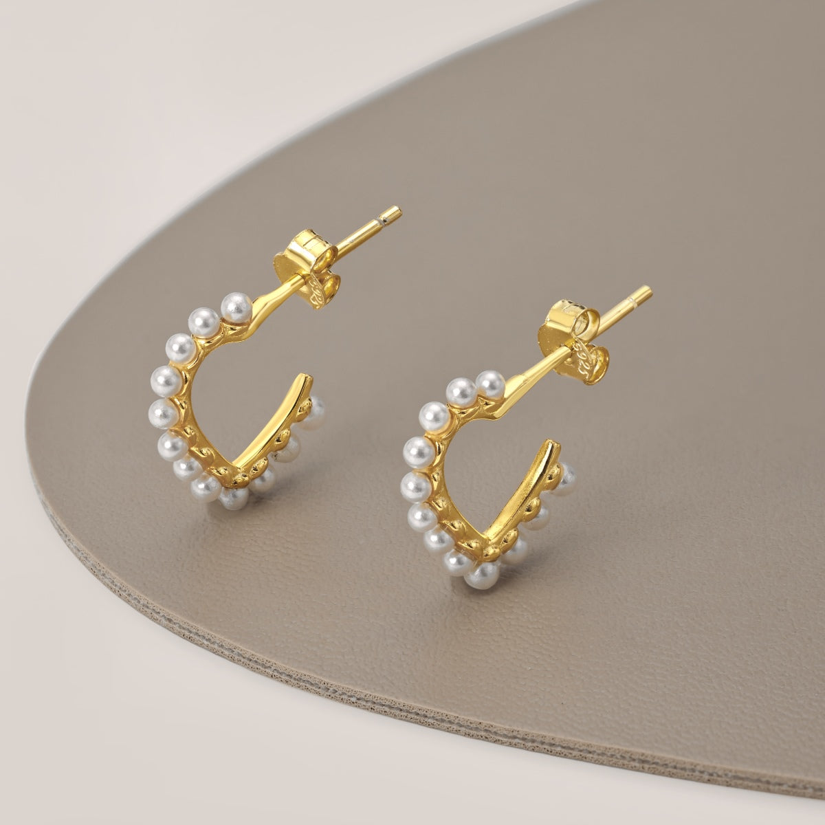 Pearl Heart Earring 18K Gold-Plated 3001
