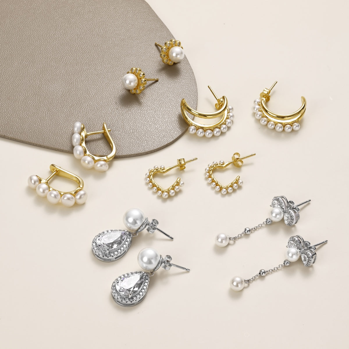 Pearl Heart Earring 18K Gold-Plated 3001