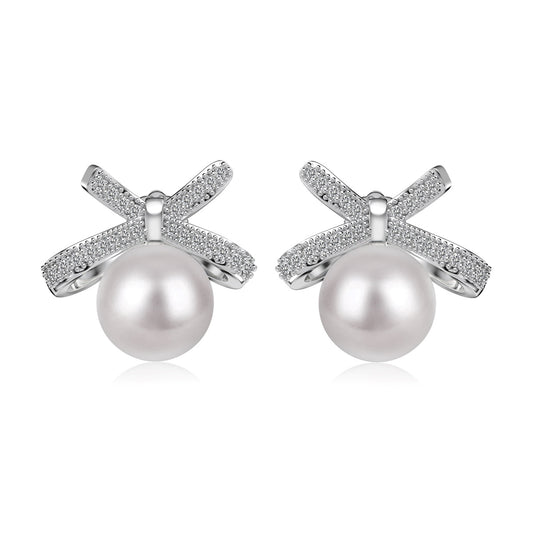 Pearl Bow Earrings 3005
