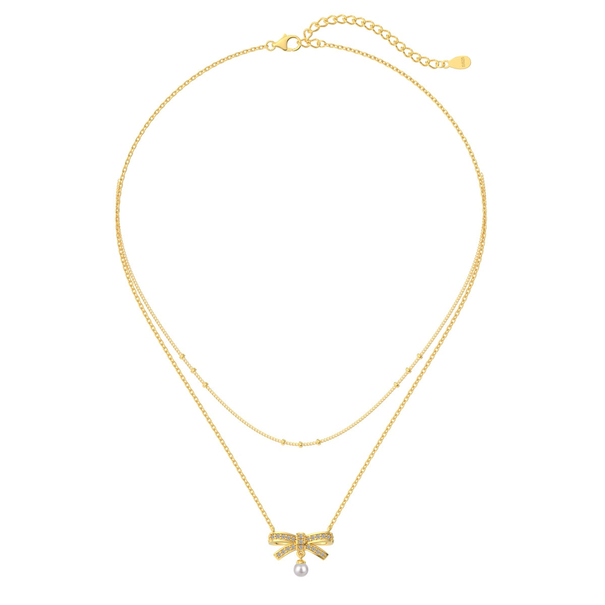 Gold Bow Necklace 3004