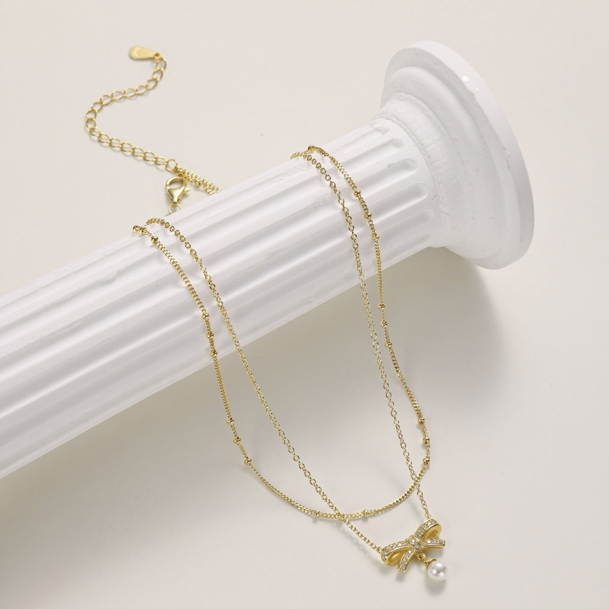 Gold Bow Necklace 3004