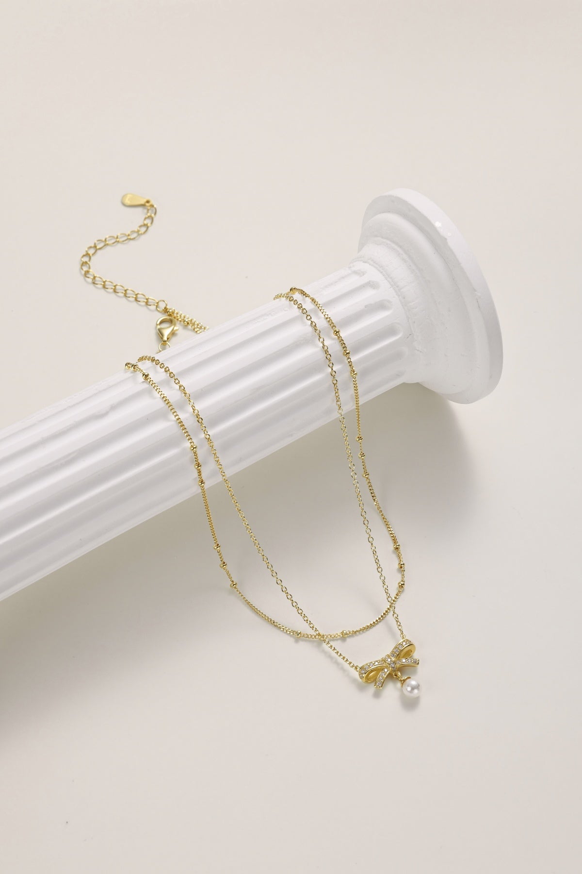 Gold Bow Necklace 3004