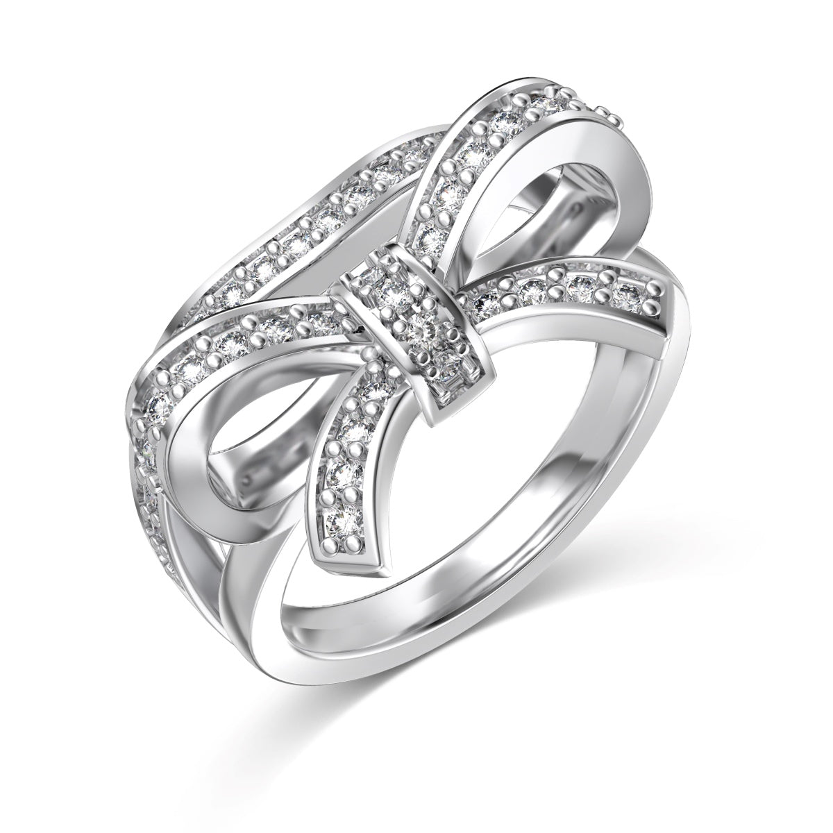 Bow Silver Ring 3013