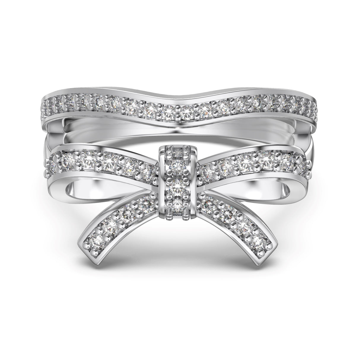 Bow Silver Ring 3013
