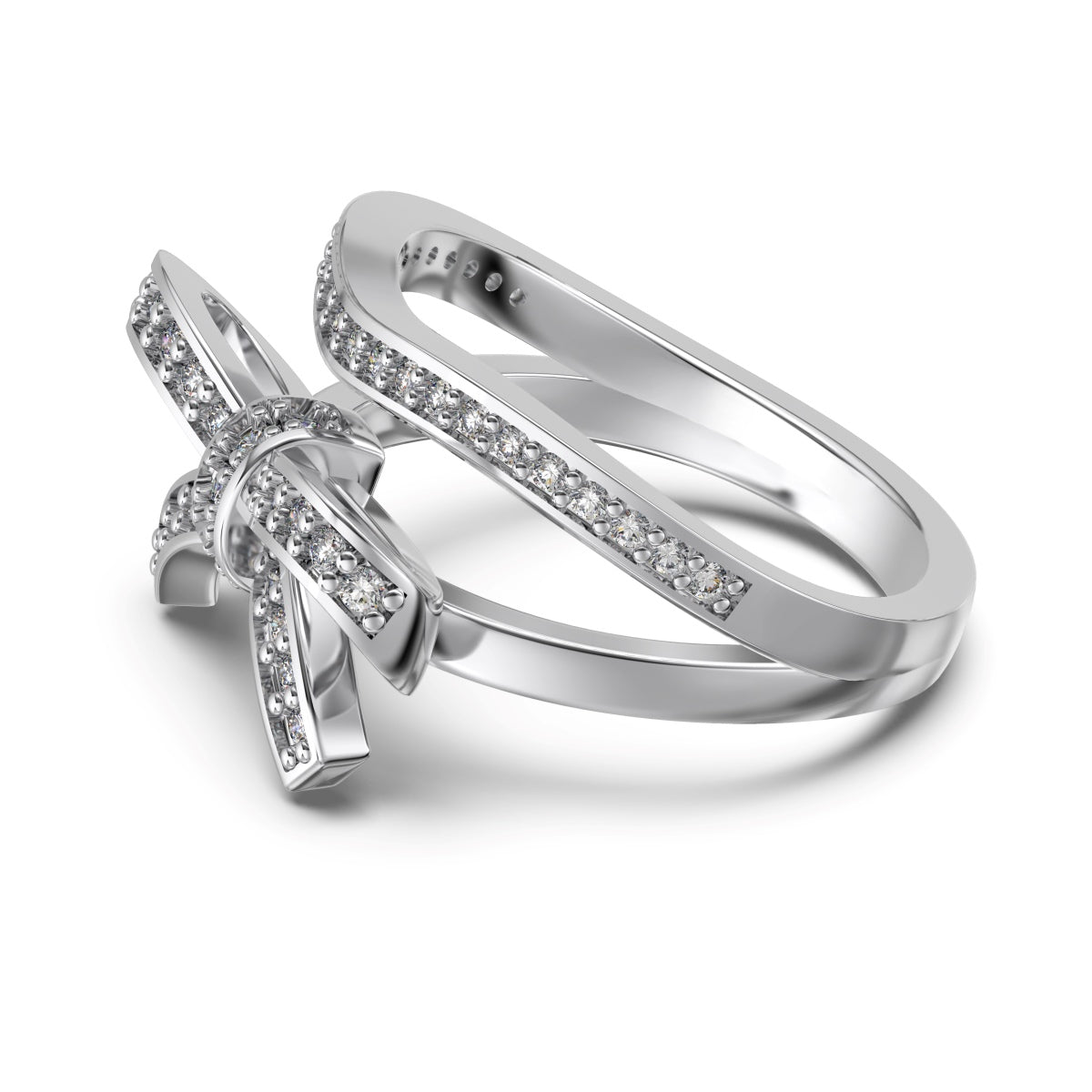 Bow Silver Ring 3013