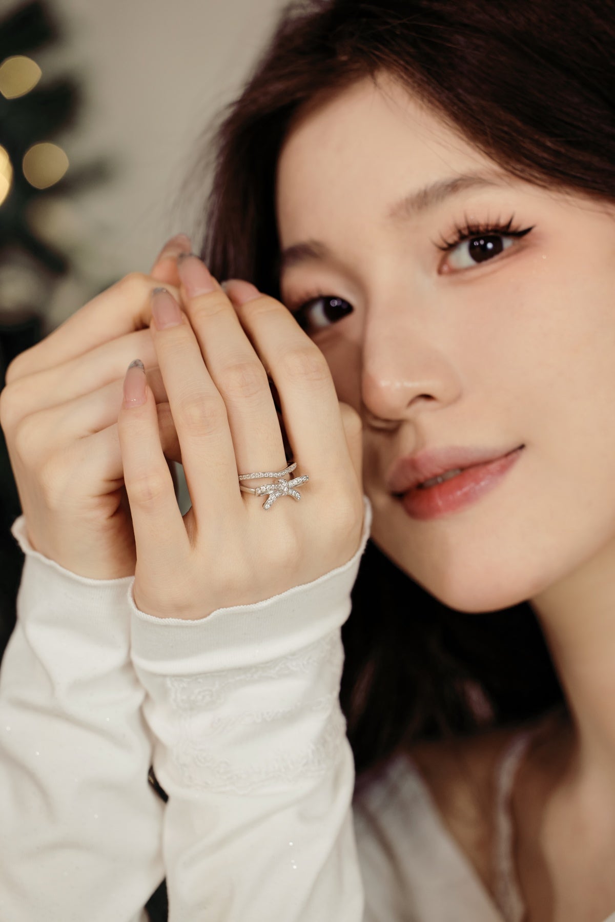 Bow Silver Ring 3013