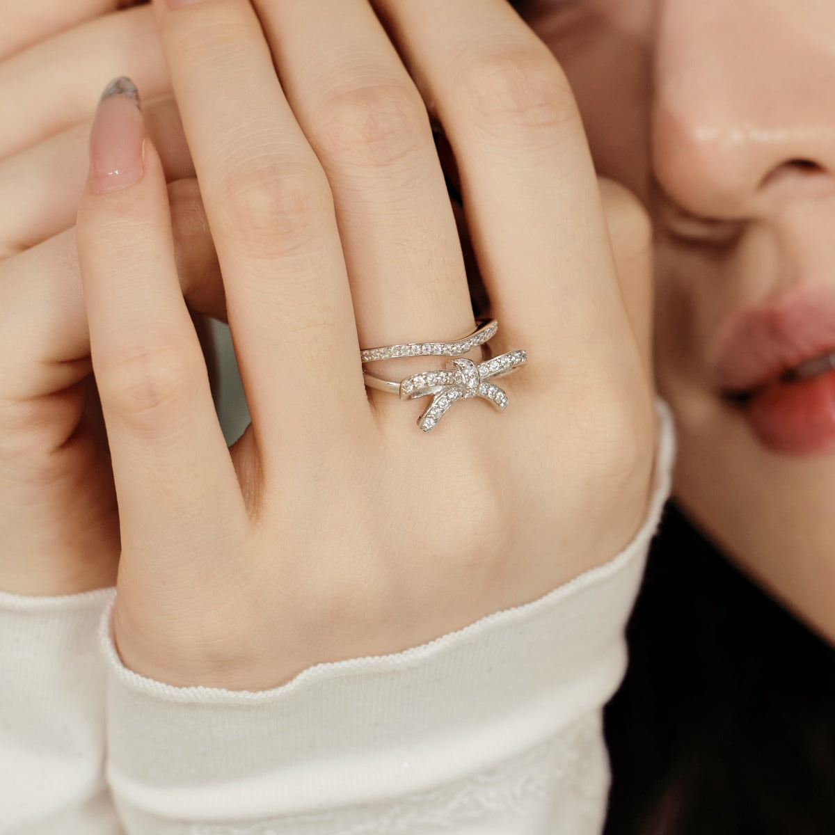 Bow Silver Ring 3013