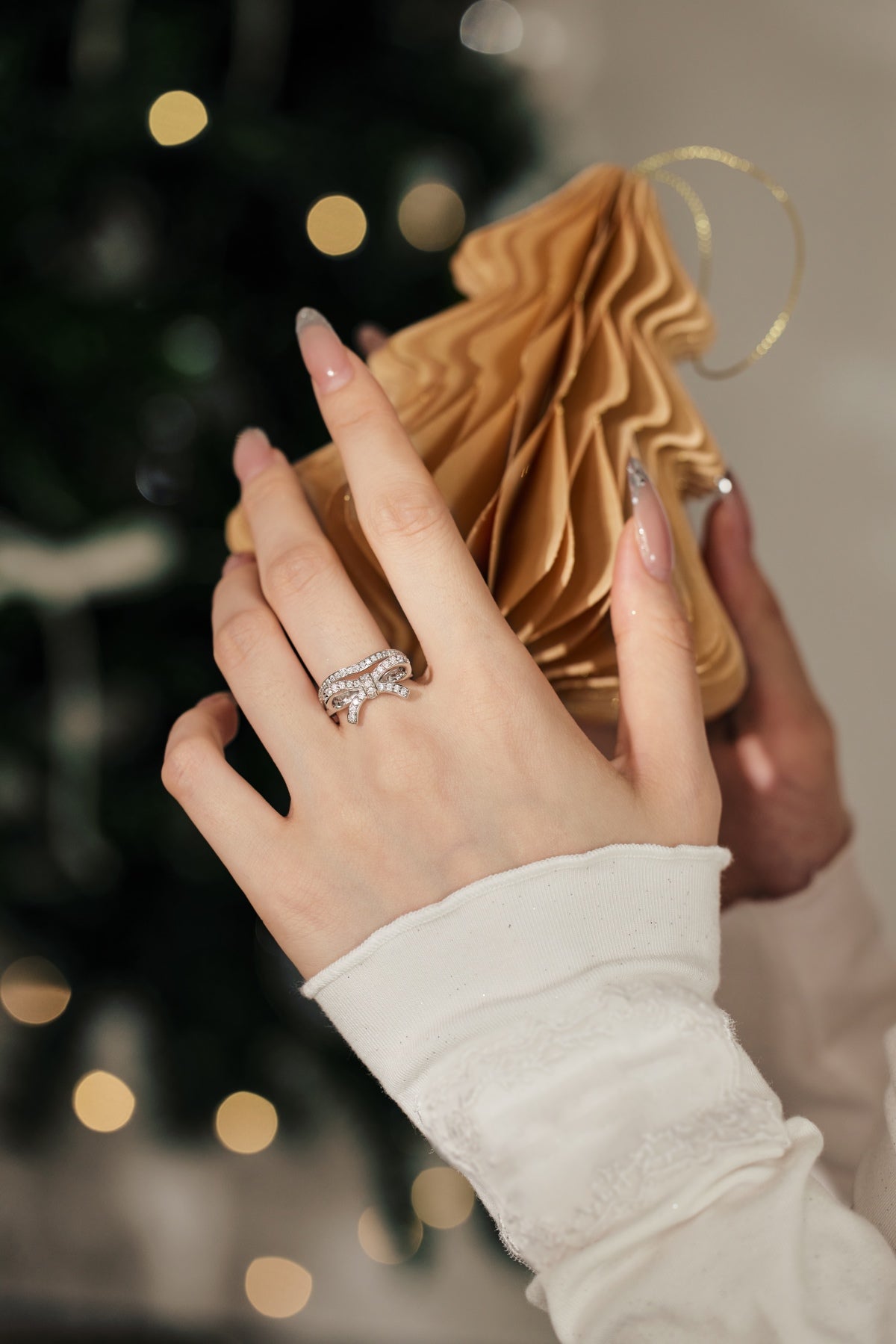 Bow Silver Ring 3013