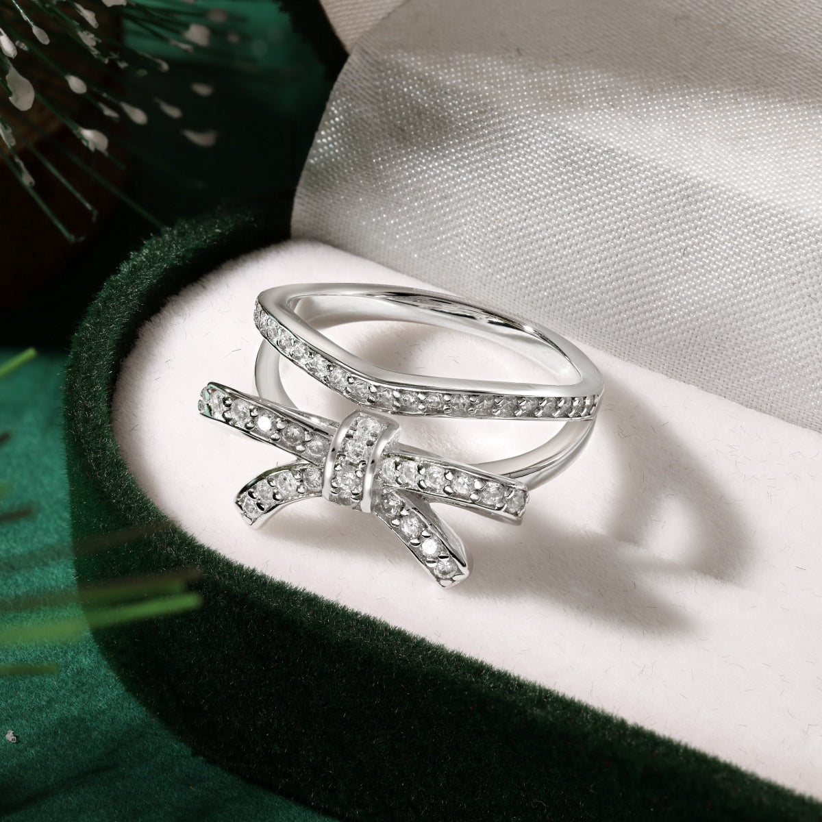 Bow Silver Ring 3013