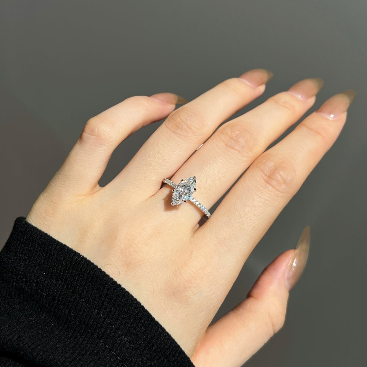 Selena Gomez Engagement Ring Marquise BZ120574
