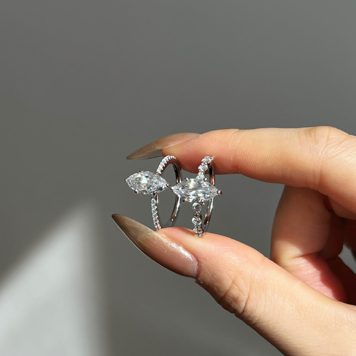 Selena Gomez Engagement Ring Marquise BZ120001