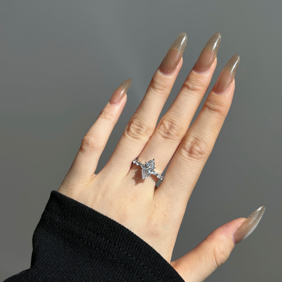 Selena Gomez Engagement Ring Marquise BZ120001