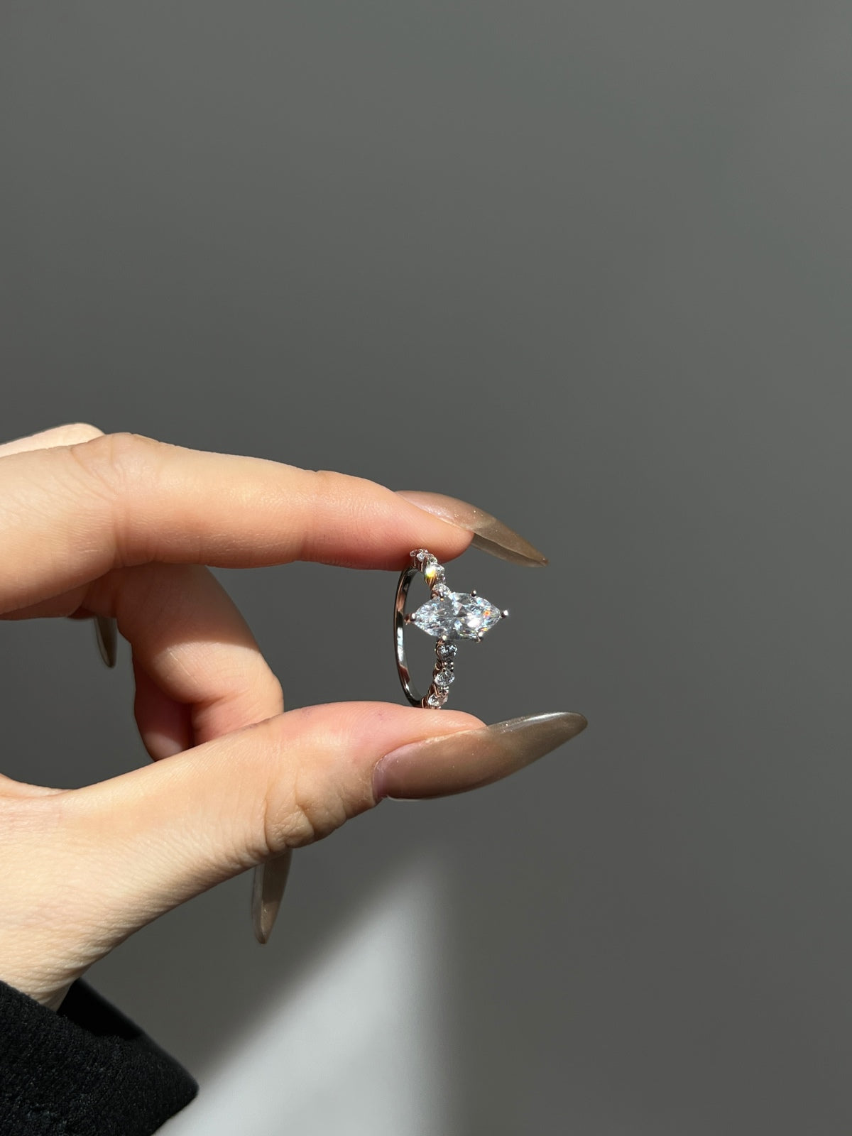 Selena Gomez Engagement Ring Marquise BZ120001