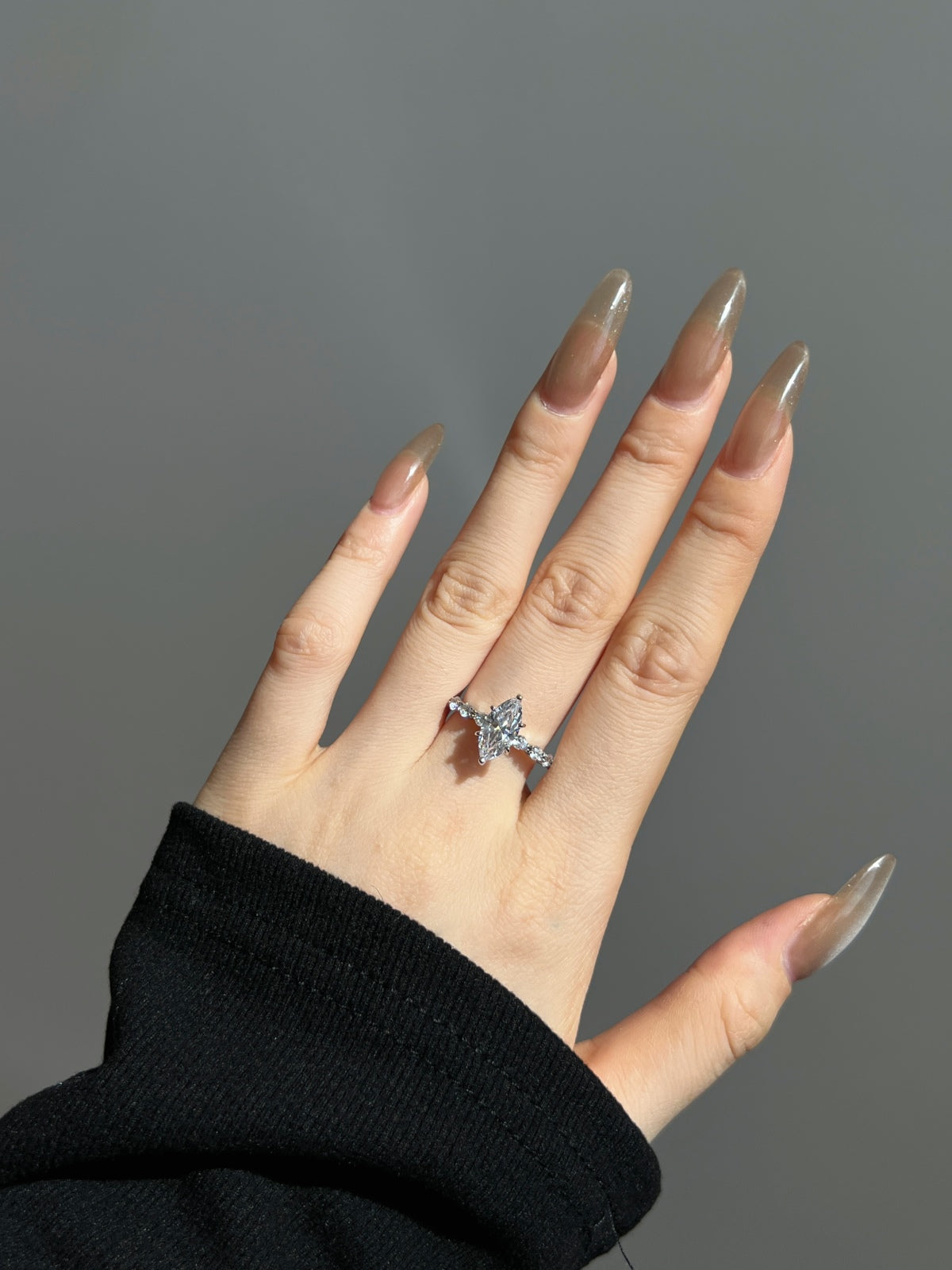 Selena Gomez Engagement Ring Marquise BZ120001