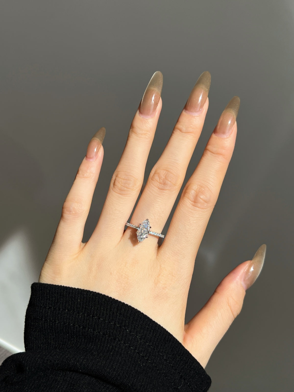 Selena Gomez Engagement Ring Marquise BZ120574