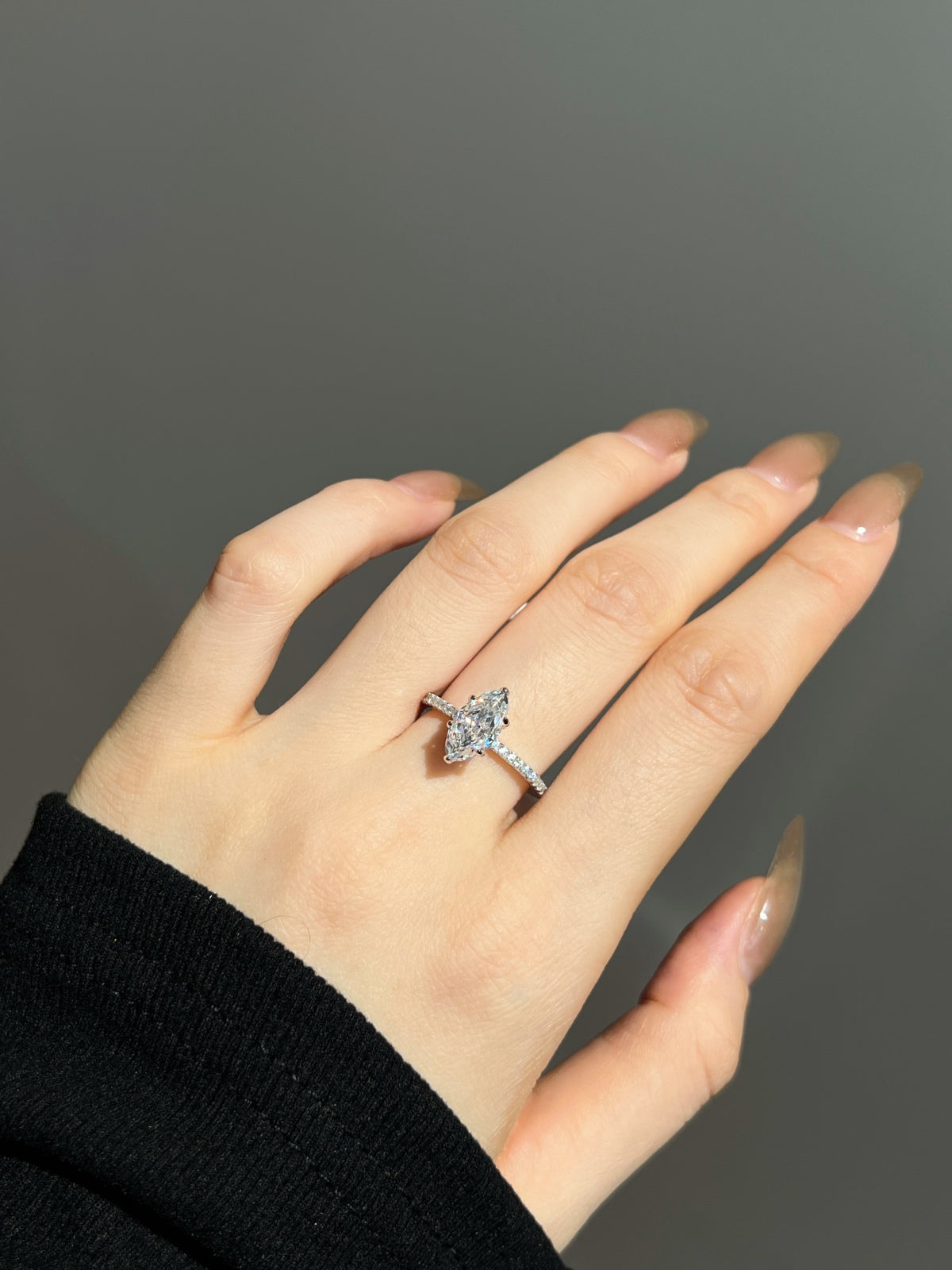 Selena Gomez Engagement Ring Marquise BZ120574