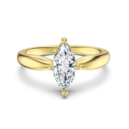 Selena Gomez Engagement Ring Marquise Gold Plated  BZ121359