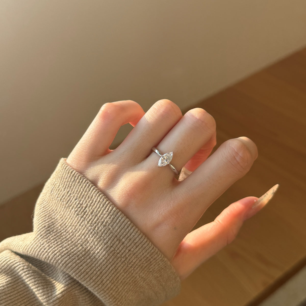 Selena Gomez Engagement Ring Marquise  BZ121359