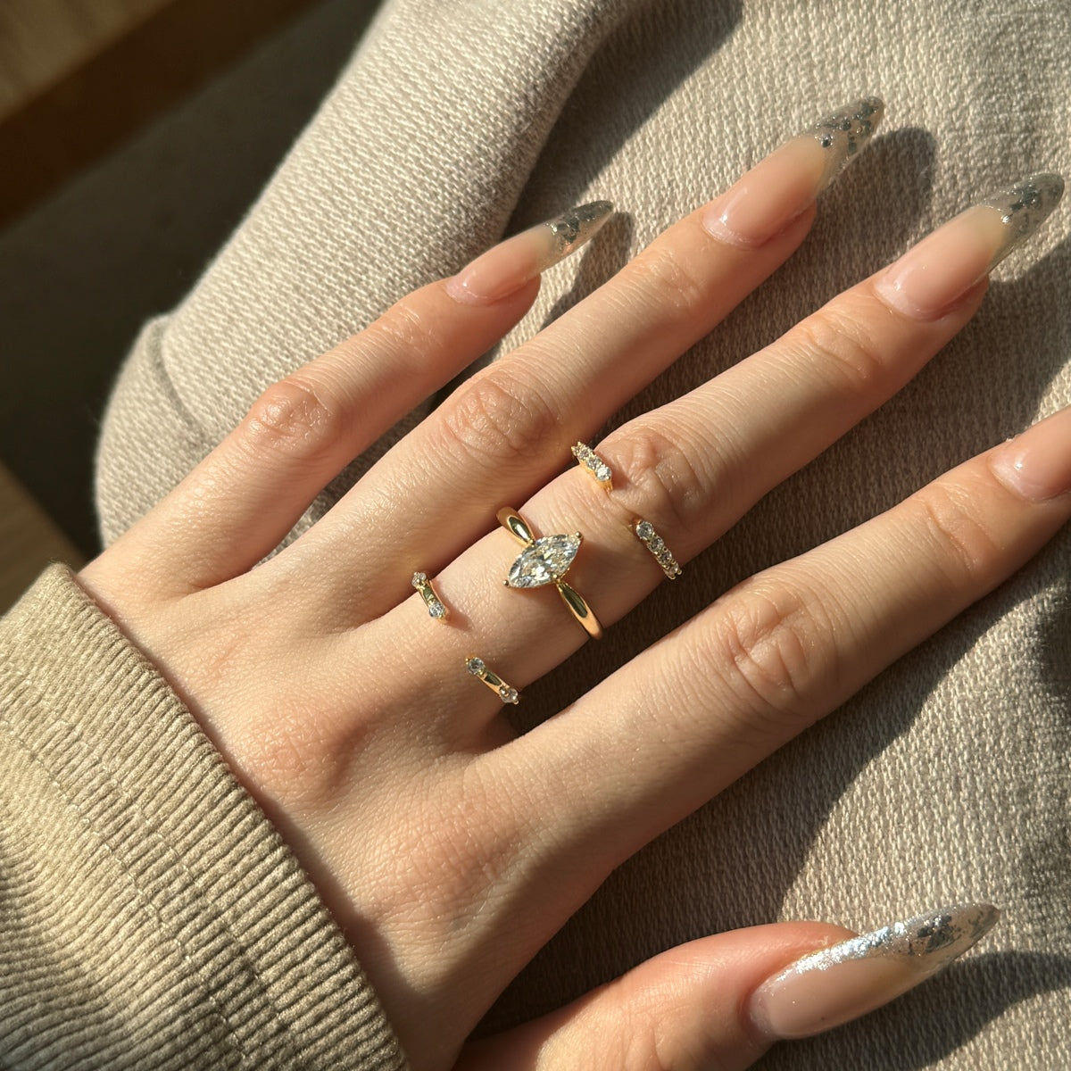 Selena Gomez Engagement Ring Marquise  BZ121359