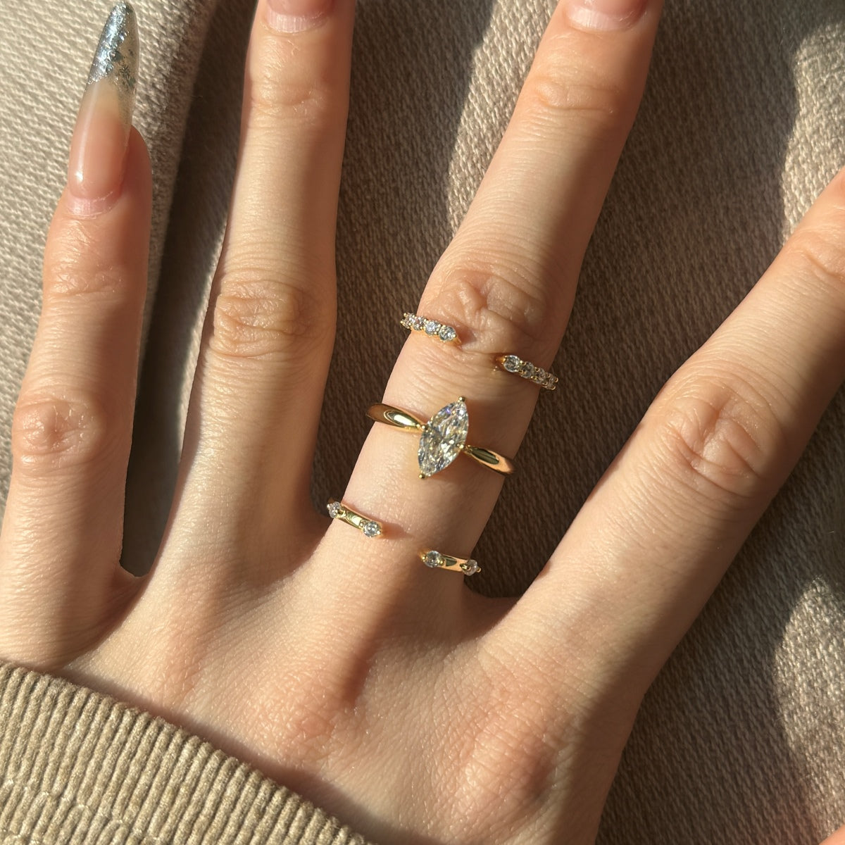 Selena Gomez Engagement Ring Marquise  BZ121359