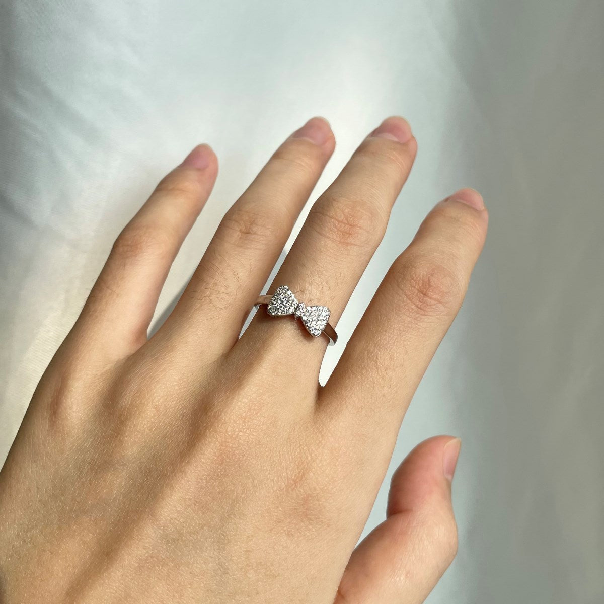 Bow Silver Ring 3012