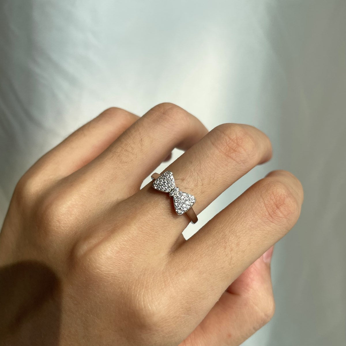 Bow Silver Ring 3012