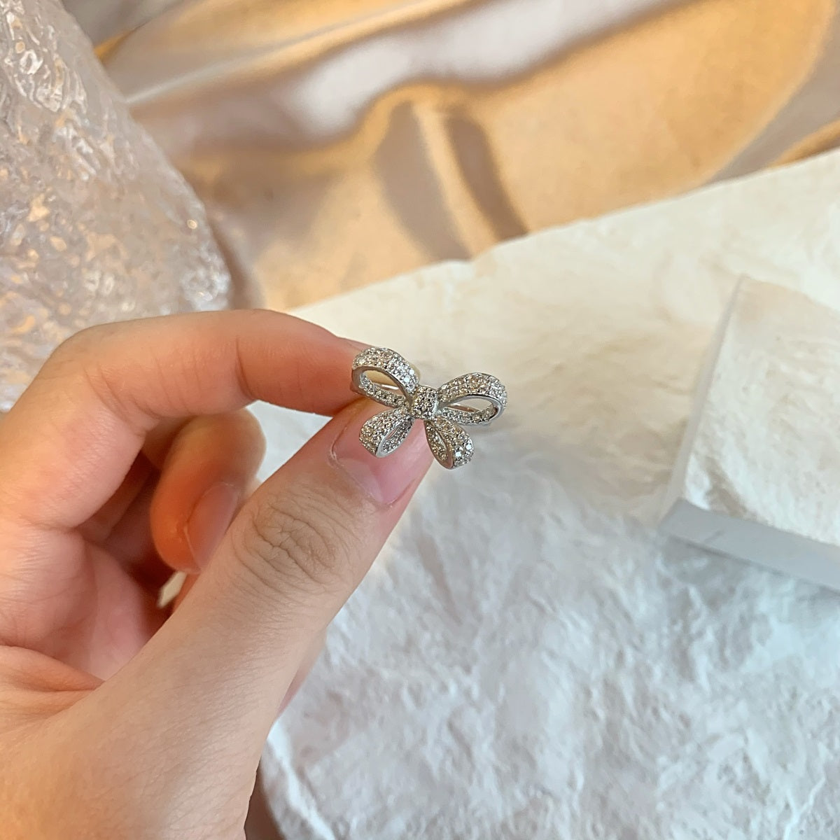 Bow Silver Ring 3010
