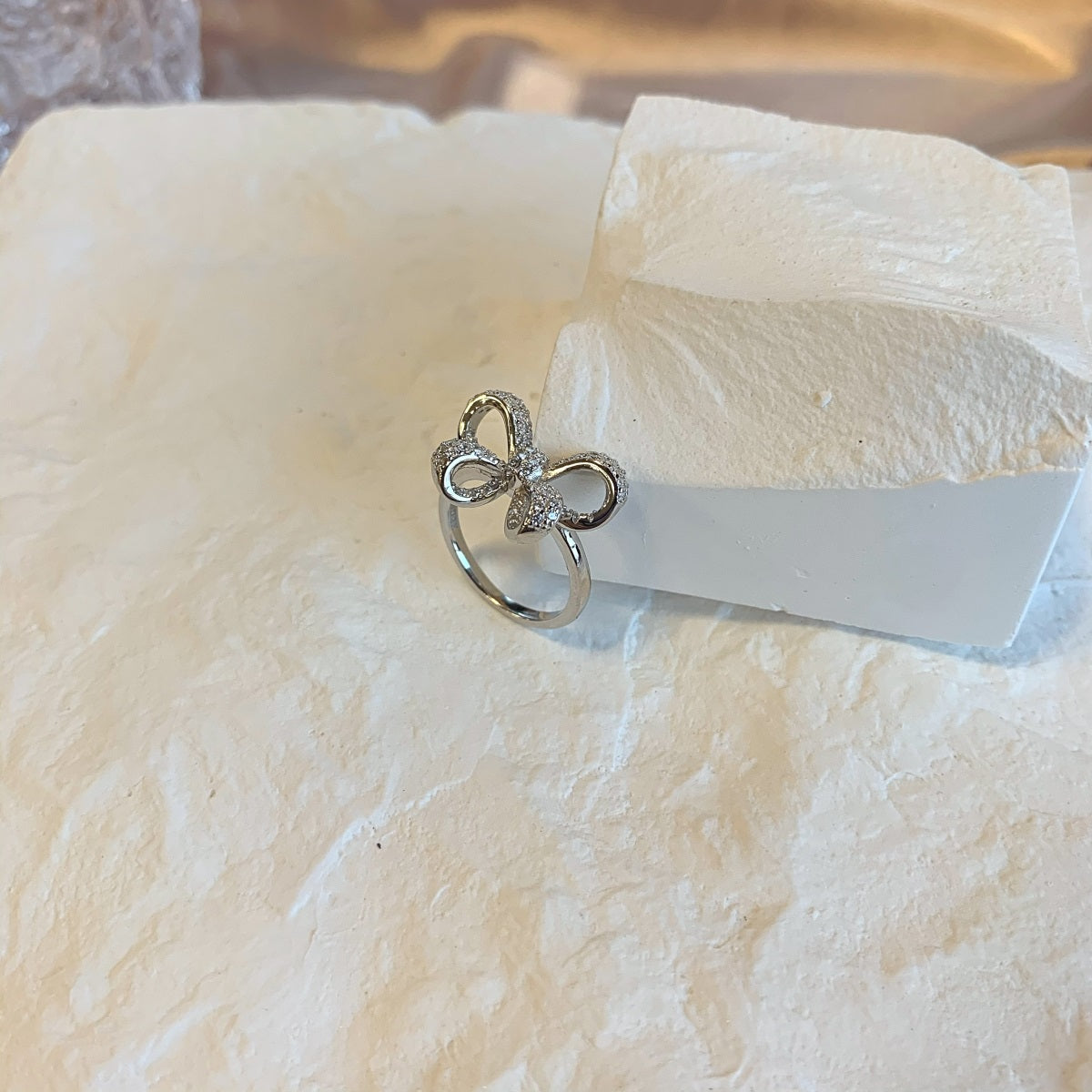 Bow Silver Ring 3010