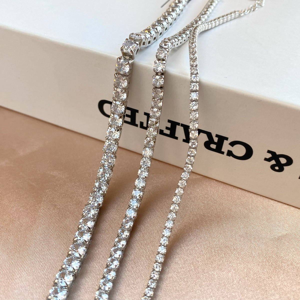 Classic Tennis Bracelet • 925 Silver Rhodium Plated